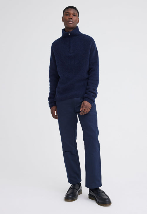 Jac+Jack Floss Wool Cashmere Sweater - Navy